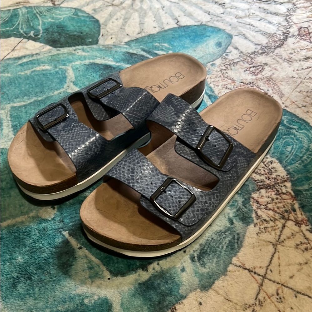 Corkys Blue Sandals with Adjustable Straps Size 39 (women’s size 8.5/9 )